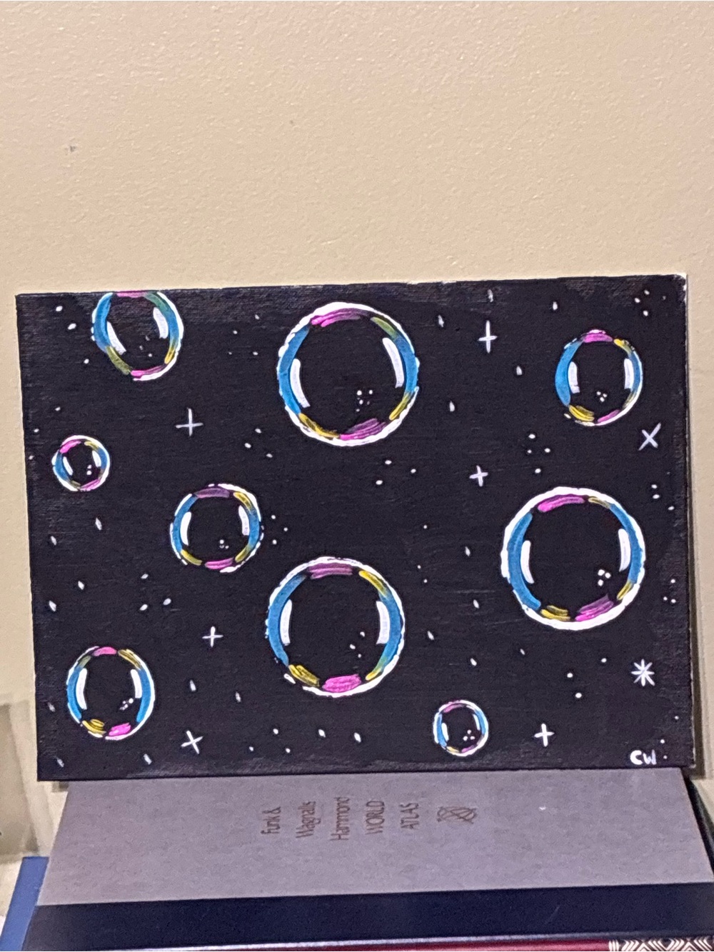 Bubble Painting On Canvas Board - Picture 2 of 2